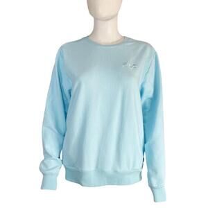 FILA Women's Light Blue Sweatshirt - Size Medium